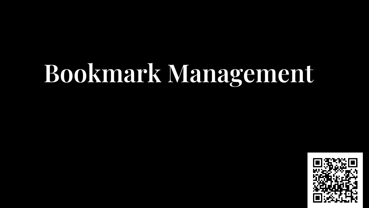 Bookmark Management