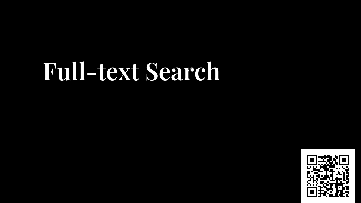 Full-text Search
