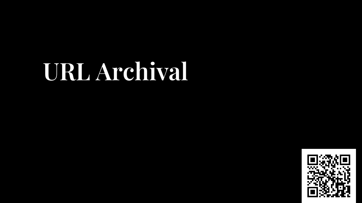 URL Archival