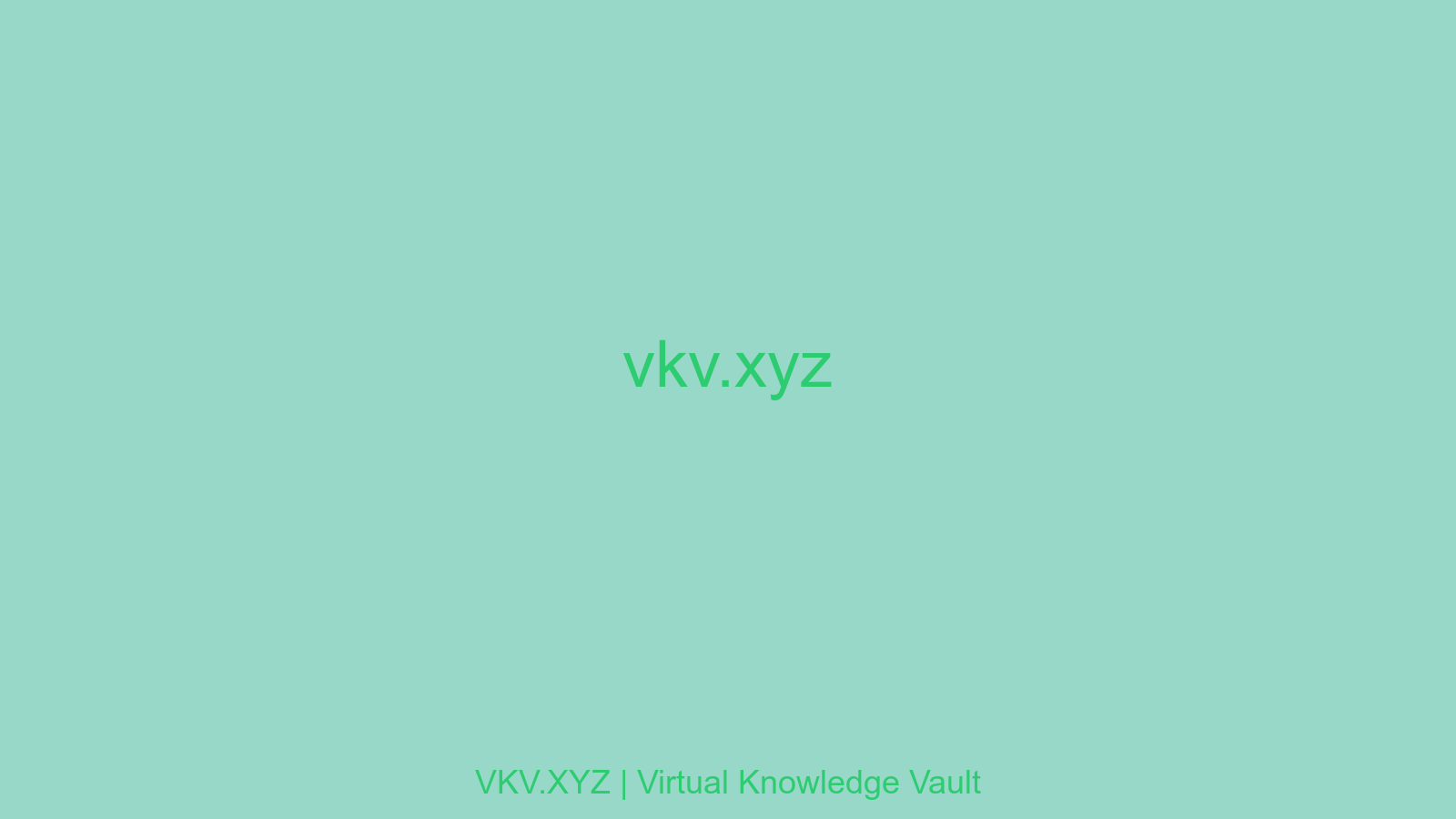 VKV.XYZ Virtual Knowledge Vault platform preview